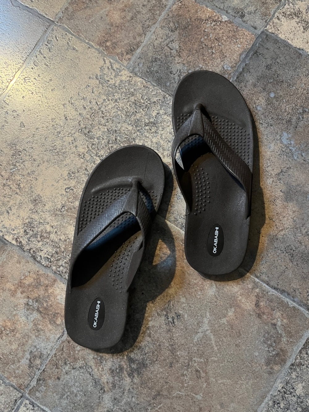 Men’s Dark Chocolate OKABASHI Surf flip flop Sandles
